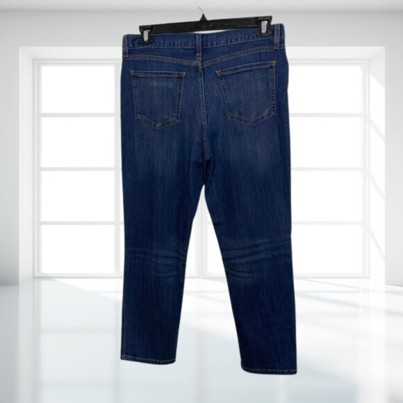 Stylus Boyfriend Crop Jeans Size 10 Distressed Stretch Denim Whiskering - Picture 3 of 11